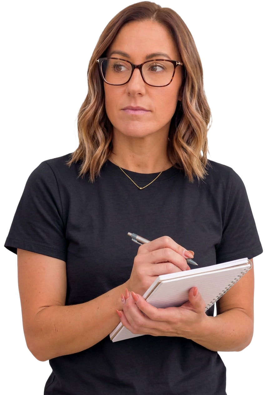 Sarah Ward, Chartered Marketer, listening to a small business owner describe their marketing